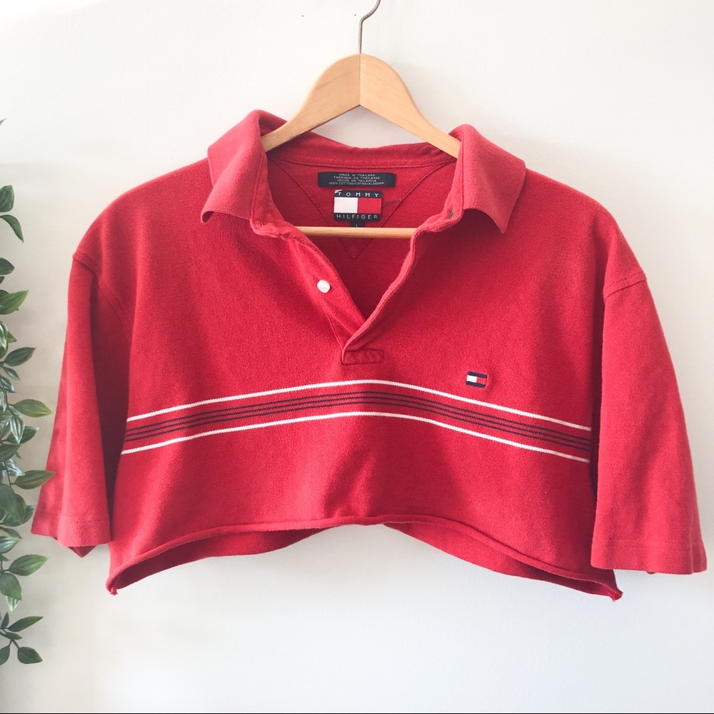 ❌SOLD❌ Tommy Hilfiger Cropped Polo - Picture 1 of 4